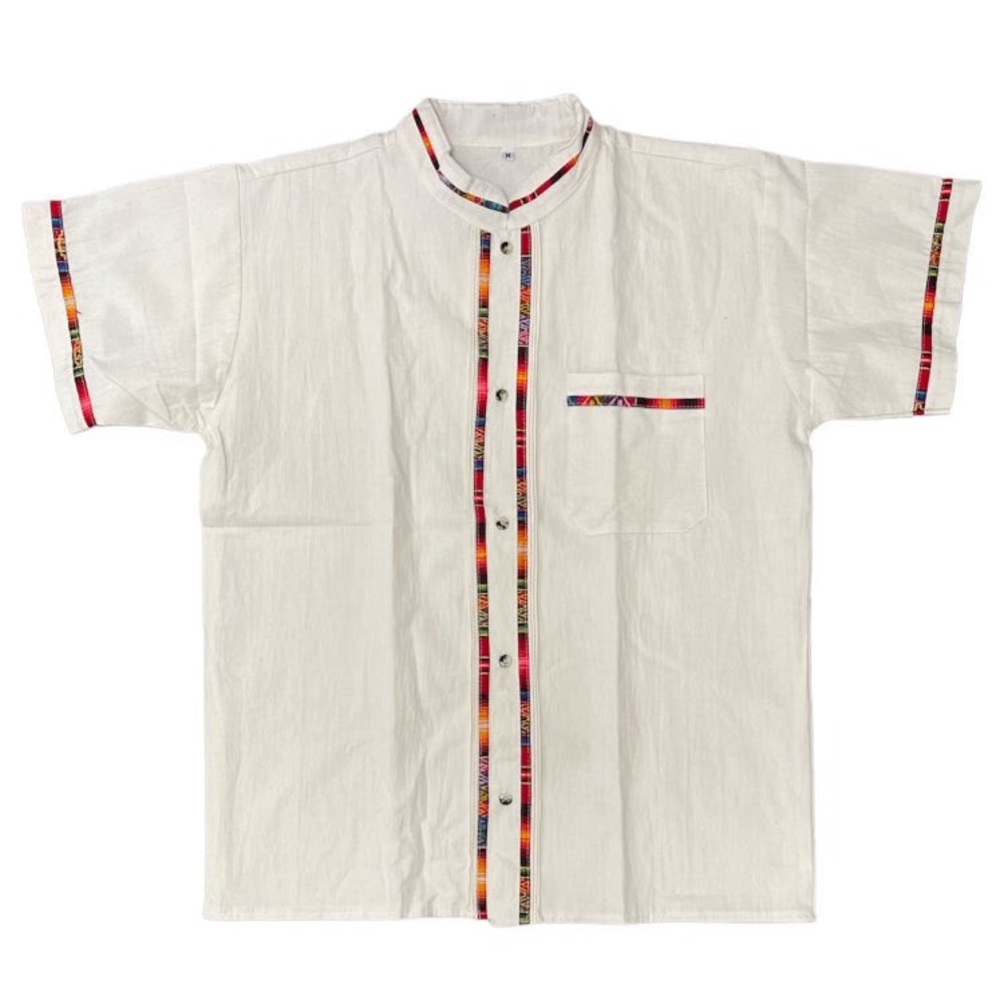 Men’s Cream Guayabera Coralillo Style